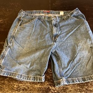 Vintage Faded Glory Carpenter Jeans Shorts Men Size 38 Y2K Streetwear 2000s Blue